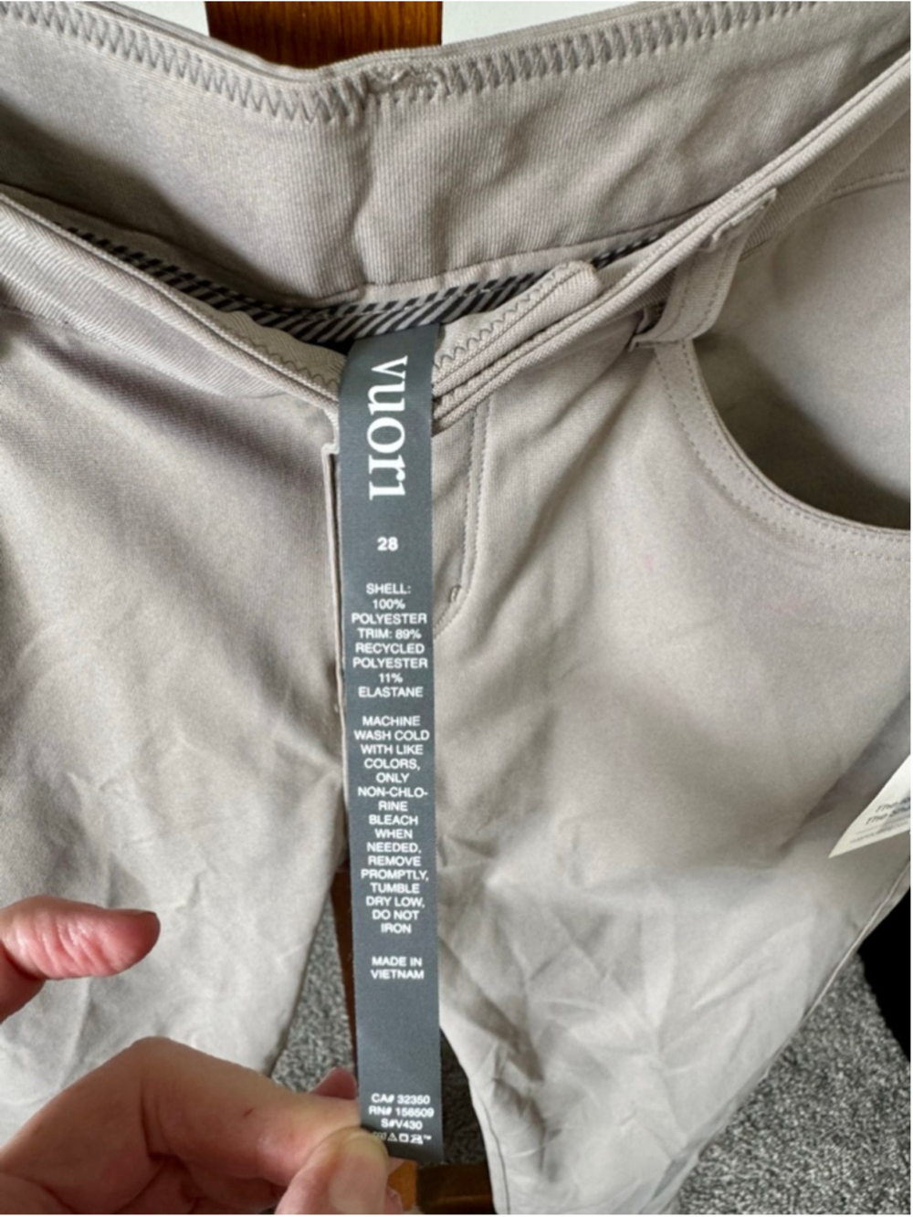 Men's Vuori Meta™ Pant Athletic Slim Fit 28x30" in Mocha NWT - Picture 10 of 16
